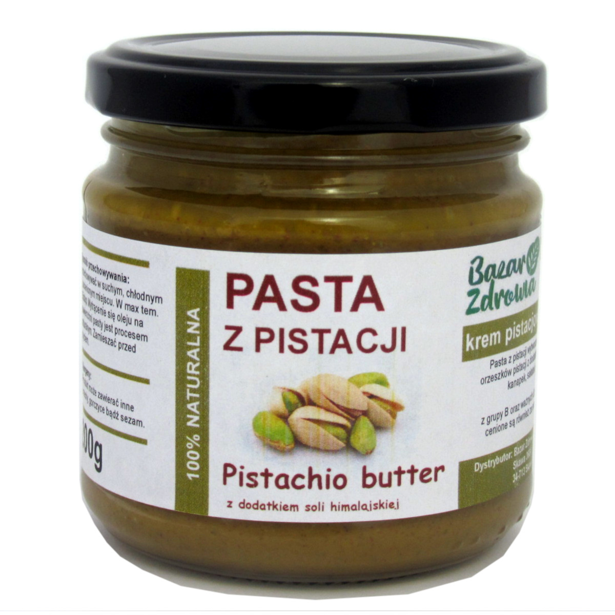 Pasta z Pistacji Pistachio butter 200g z dodatkiem soli himalajskiej